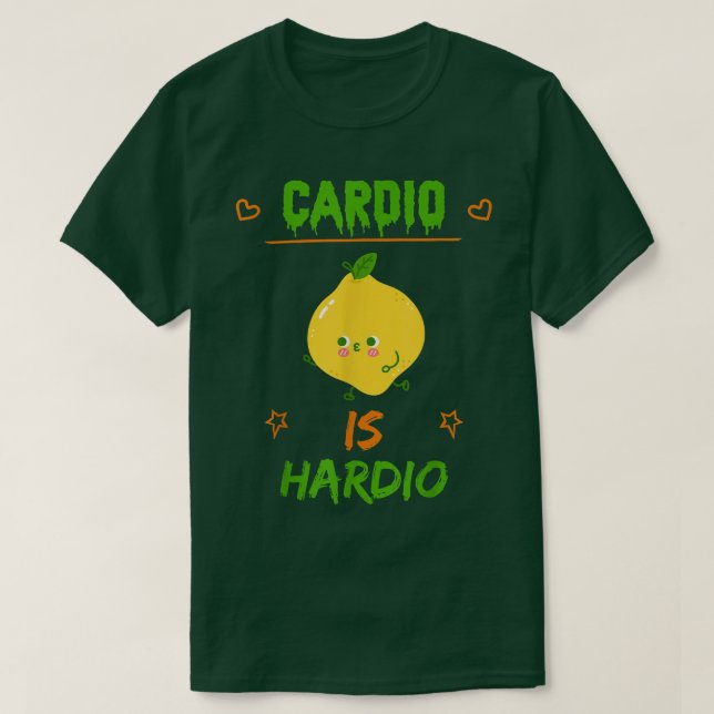 Camiseta Cardio É Hardio, Eercise Gym Engraçado  (Frente do Design)