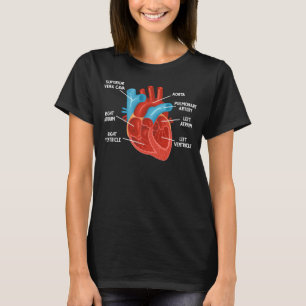 Camiseta Cardiologia da Educação de Anatomia Cardíaca