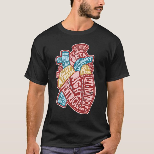Camiseta Cardiologia do Coração Humano Anatômico Cardiologi (Frente)