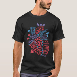 Camiseta Cardiologia do Coração Humano Anatômico Cardiologi