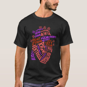 Camiseta Cardiologia do Coração Humano Anatômico Cardiologi