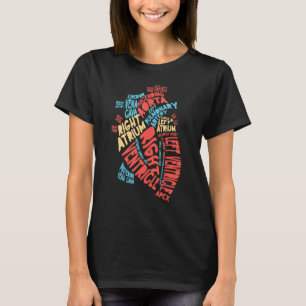 Camiseta Cardiologia do Coração Humano Anatômico Cardiologi
