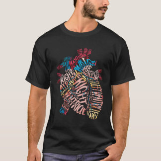 Camiseta Cardiologia do Coração Humano Anatômico Cardiologi