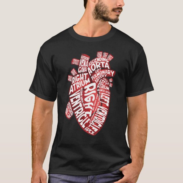 Camiseta Cardiologia do Coração Humano Anatômico Cardiologi (Frente)