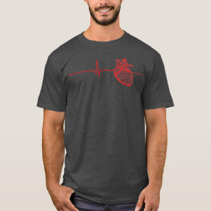 Camiseta Cardiologista Pulsação EKG ECG Enfermeira cardí