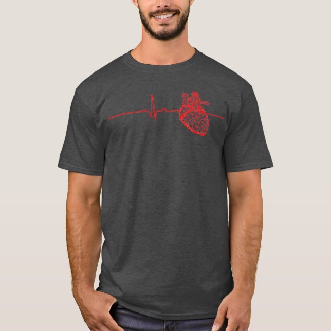 Camiseta Cardiologista Pulsação EKG ECG Enfermeira cardíaca (Frente)