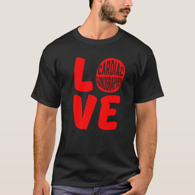 Camiseta Cardiopata Sonógrafo Echo Tech Love RDCS (Frente)