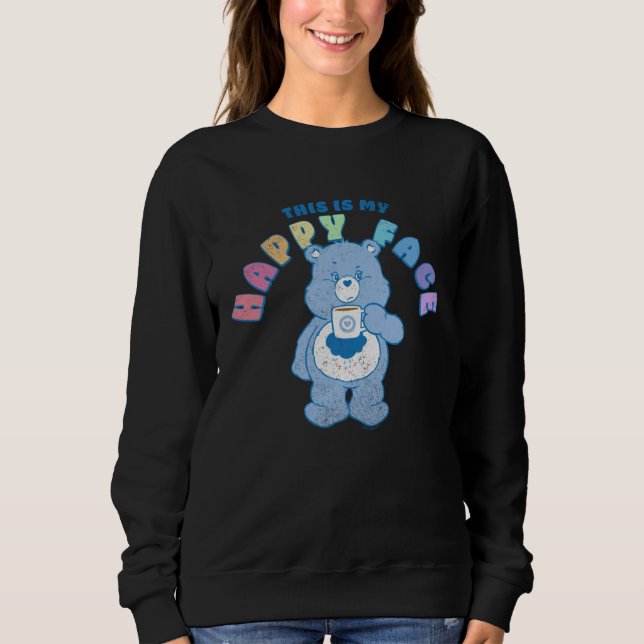 Camiseta Care Bears This Is My Happy Face Coffee Grumpy Bea (Frente)
