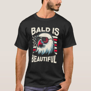 Camiseta Careca é Bonito 4 de Julho EUA Patriótico Engraçad