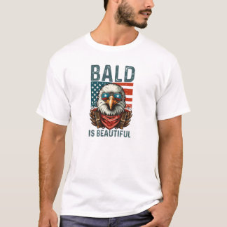 Camiseta careca é lindo 4 de julho de águia careca