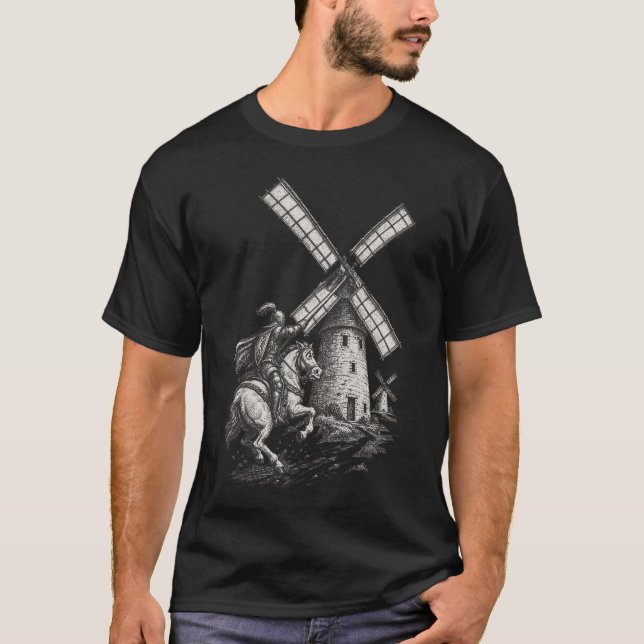 Camiseta Carga Contra os Moinhos de Vento (Frente)