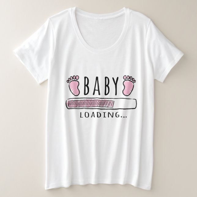 Camiseta Carga de Garota | Grávida (Frente do Design)