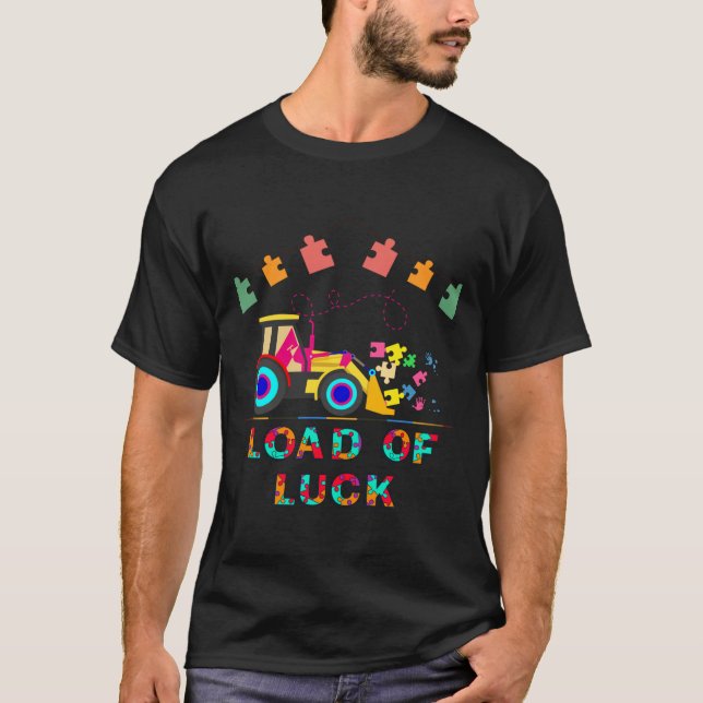 Camiseta Carga De Sorte Autismo Quebra-cabeça (Frente)