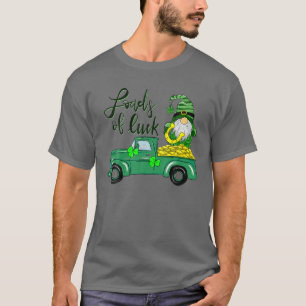 Camiseta Carga De Sorte De Dia de São Patrício De Gnomo D