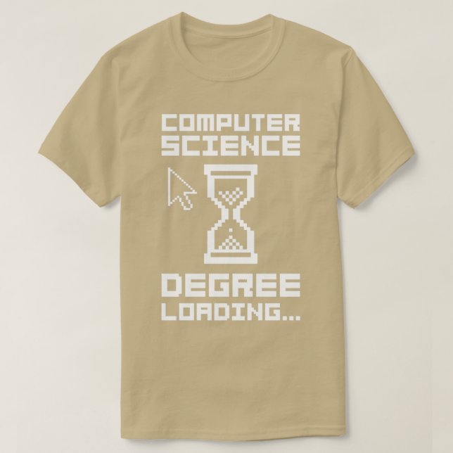 Camiseta Carga do grau de ciência da computação1 (Frente do Design)