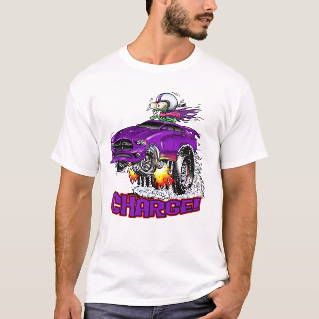 Camiseta Carga! Hot rod roxo (Frente)