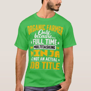 Camiseta Cargo "Agricultura Biológica" Título Engraçada Ras