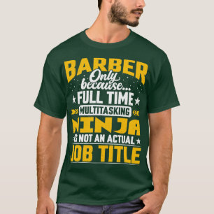 Camiseta Cargo Barber Título Funny Hairdresser Cosmetólogo 