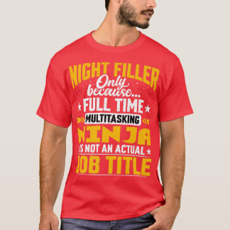 Camiseta Cargo de Preenchimento Noturno Título do Assistent