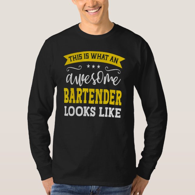 Camiseta Cargo do Bartender Cargo Funcionário Funny Worker  (Frente)