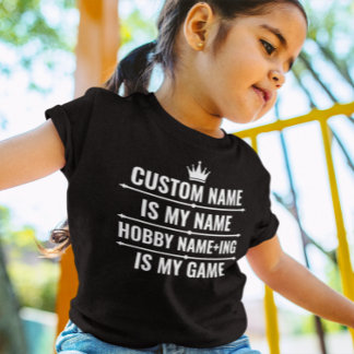 Camiseta Cargo Engraçado Personalizado e Nome do Hobby