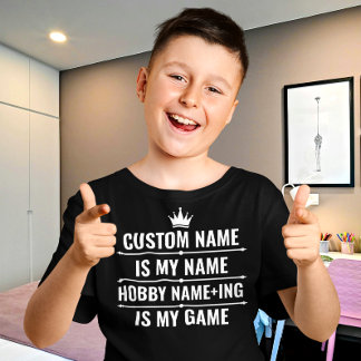 Camiseta Cargo Engraçado Personalizado e Nome do Hobby