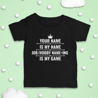 Camiseta Cargo Engraçado Personalizado e Nome do Hobby