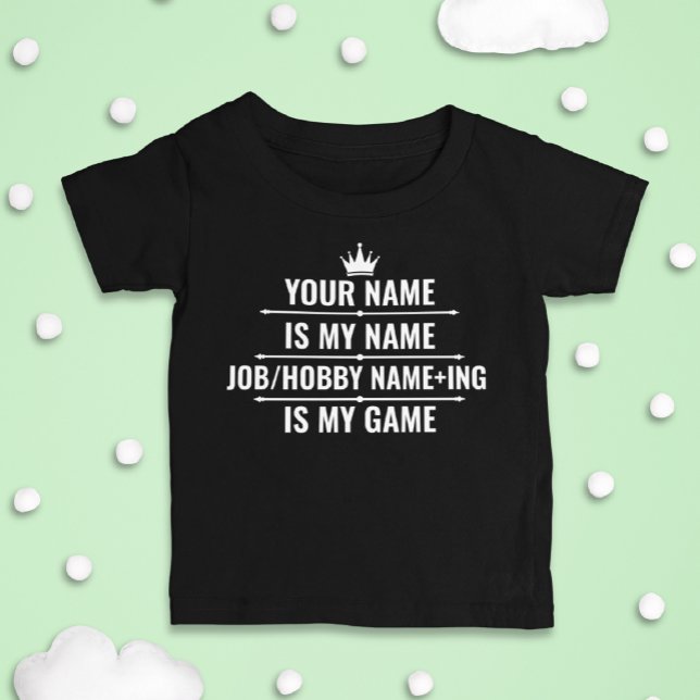Camiseta Cargo Engraçado Personalizado e Nome do Hobby (Criador carregado)