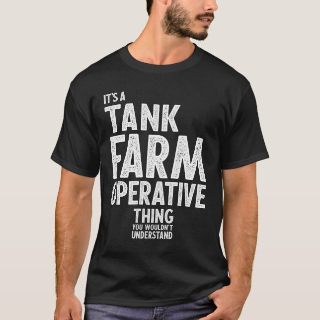 Camiseta Cargo Funny Gift Gift Funny da Fazenda de Tanque (Frente)