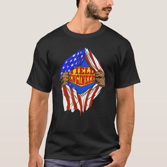 Camiseta Cargo Herói do Engenheiro de Rendimento Superior (Frente)