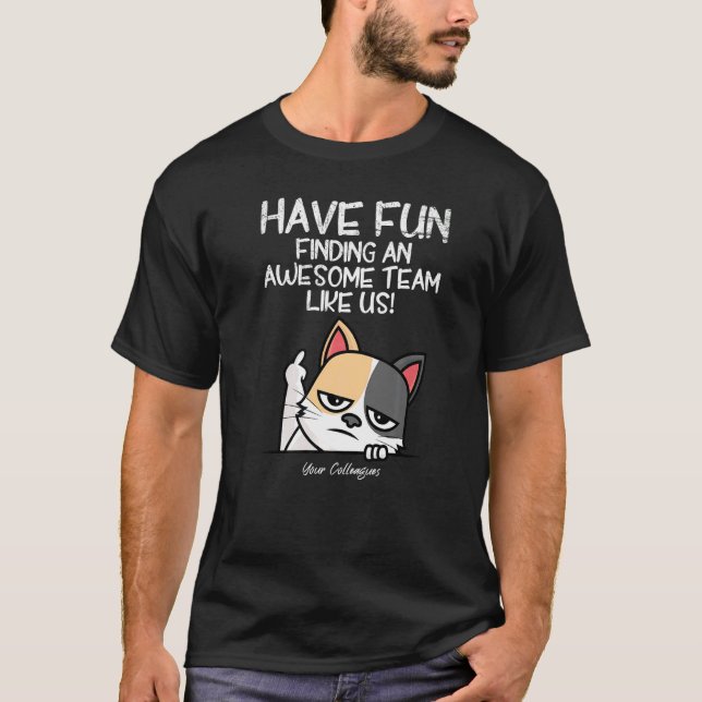 Camiseta Cargo novo colega despedida (Frente)