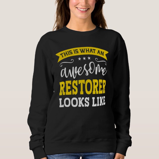 Camiseta Cargo Restaurador Título do Funcionário Funny Work (Frente)