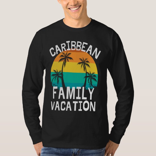 Camiseta Caribbean Family Vacation Trip Men Women Kids Matc (Frente)