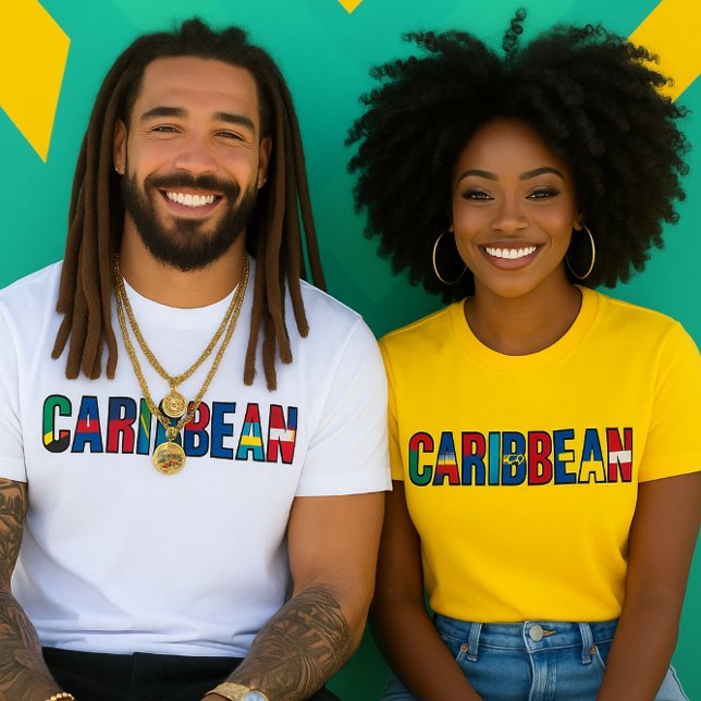 Camiseta Caribbean Flags (Criador carregado)