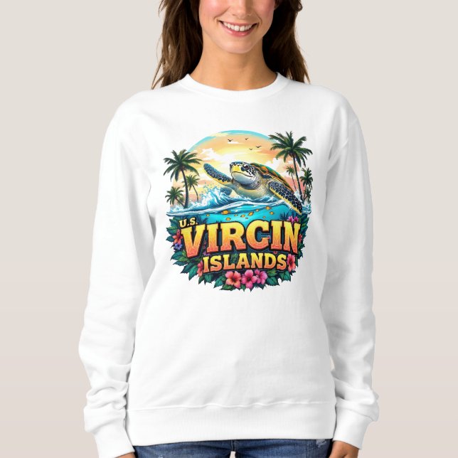 Camiseta CARIBE das Ilhas Virgens dos EUA (Frente)