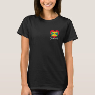 Camiseta Caribe do Orgulho de Sinais Granadino do Coração d