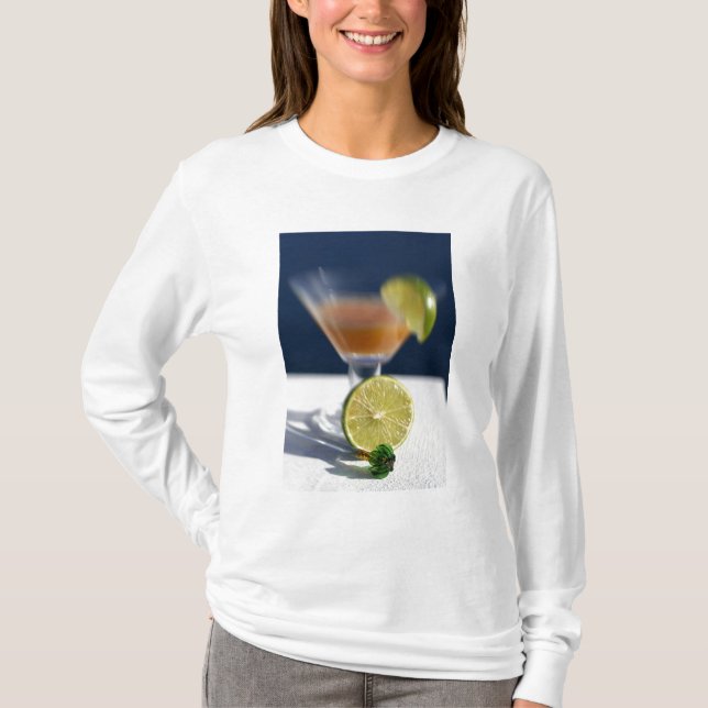 Camiseta Caribe, Ilhas Virgens. Ponche de rum tropical, (Frente)