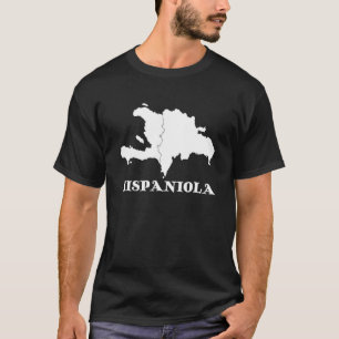 Camiseta Caribe Mapa do Haiti na República Dominicana de Hi