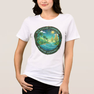 Camiseta Caribe Solarpunk Eco Futurístico Tropical