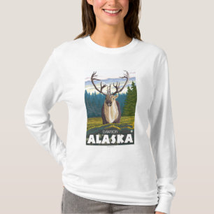 Camiseta Caribu no selvagem - Dawson, Alaska