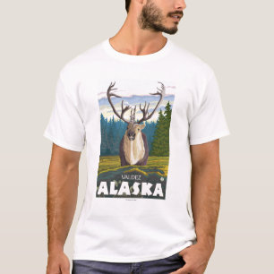 Camiseta Caribu no selvagem - Valdez, Alaska