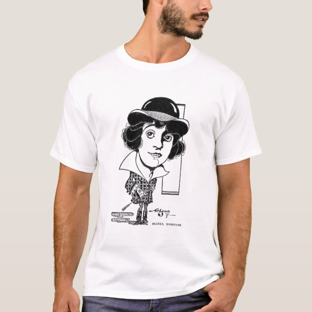 Camiseta Caricatura 1917 de Mabel Normand (Frente)