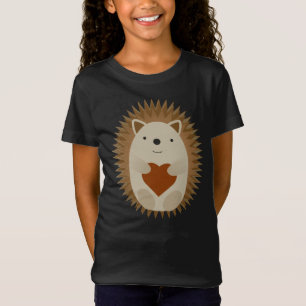 Camiseta Caricatura Adorável, Nascença, Segurando o Cora