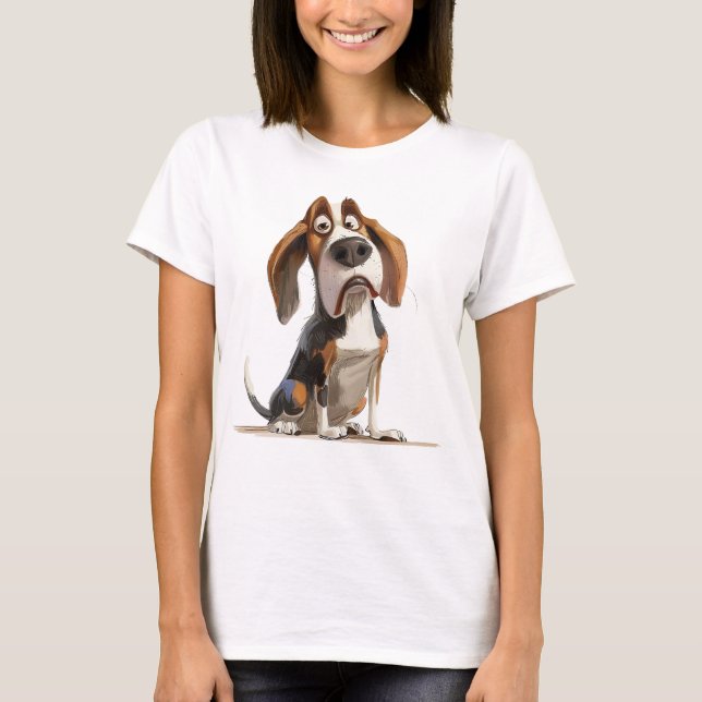 Camiseta Caricatura Bela E Engraçada De Na moda De Um Basse (Frente)