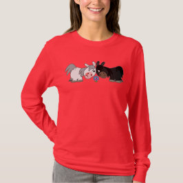 Camiseta Caricatura Bonita Ponies Standoff Mulheres Camiset