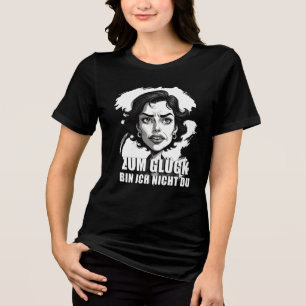 Camiseta Caricatura com citação 'Felizmente…'