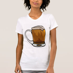 Camiseta Caricatura Da Caneca De Cerveja