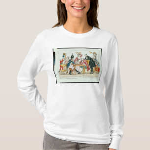 Camiseta Caricatura da xadrez de jogo de Louis XVI
