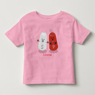 Camiseta Caricatura de couve-salgada e pimenta