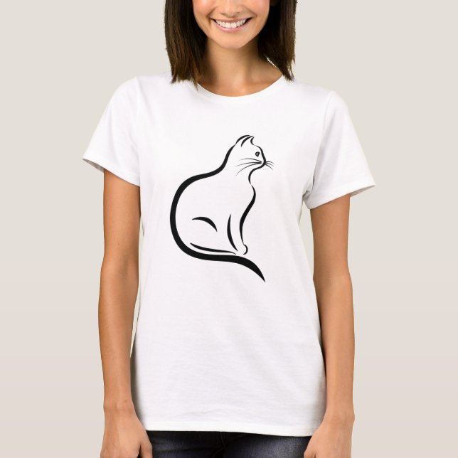 Camiseta Caricatura de Gato (Frente)